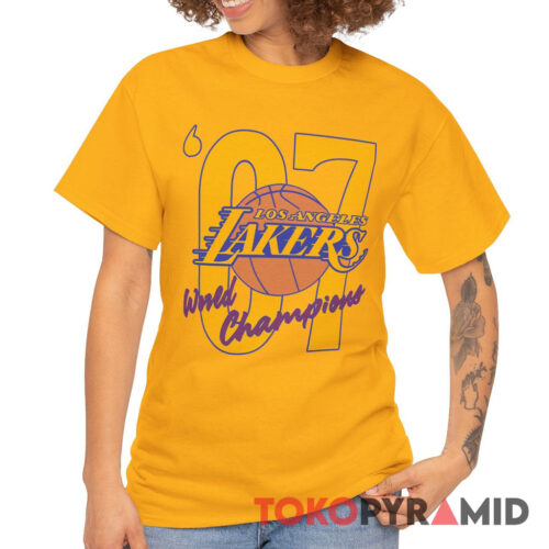 Vintage Los Angeles Lakers 07 World Champions Shirt