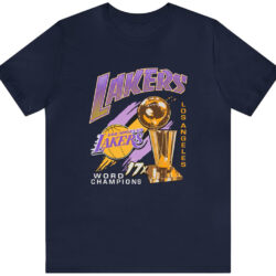 Vintage Los Angeles Lakers 17x Trophy World Champions T-shirt 5 Vintage Los Angeles Lakers 17x Trophy World Champions T shirt