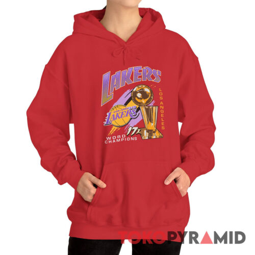Vintage Los Angeles Lakers 17x Trophy World Champions Hoodie