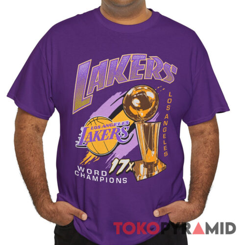 Vintage Los Angeles Lakers 17x Trophy World Champions Shirt