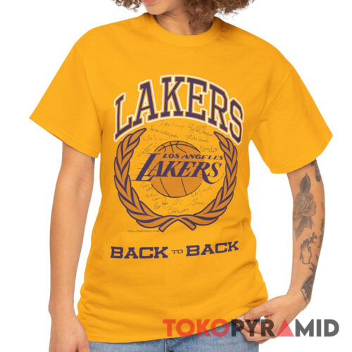 Vintage Los Angeles Lakers Back To Back World Champions Shirt