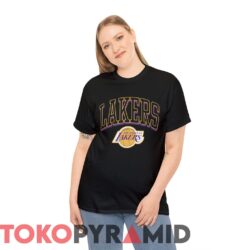 Vintage Los Angeles Lakers Keyline Logo Crew Unique Tee 3 Vintage Los Angeles Lakers Keyline Logo Crew Tee Black T shirt