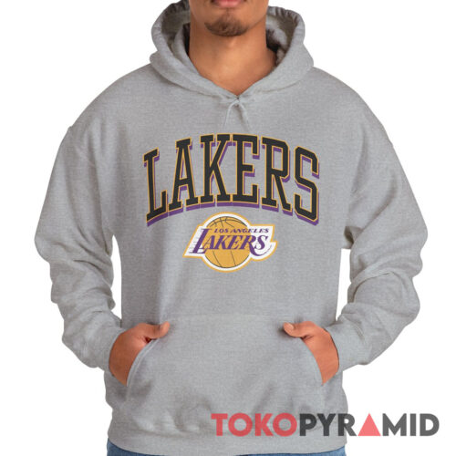 Vintage Los Angeles Lakers Keyline Logo Crew Unique Hoodie