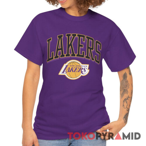 Vintage Los Angeles Lakers Keyline Logo Crew Unique Shirt