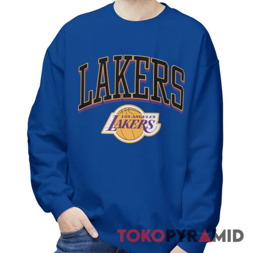 Vintage Los Angeles Lakers Keyline Logo Crew Unique Sweatshirt