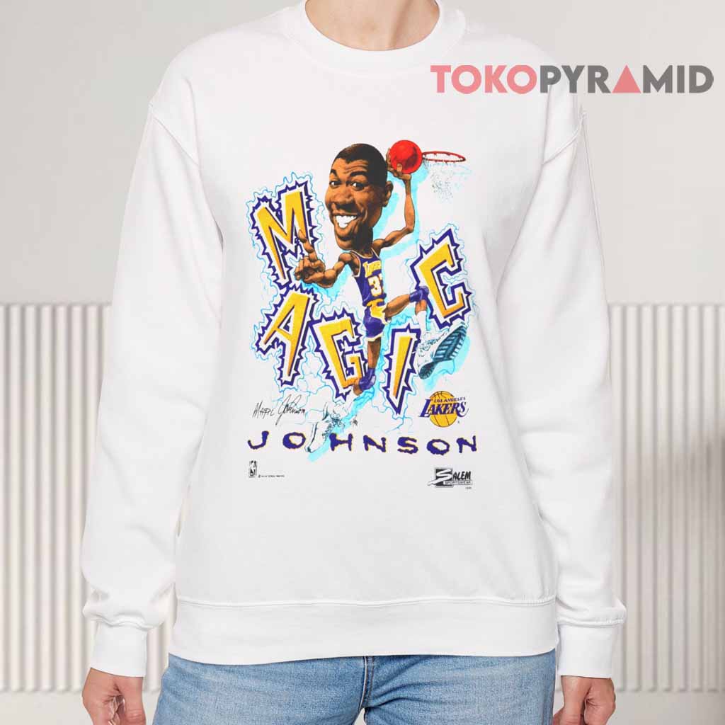 Vintage Los Angeles Lakers Magic Johnson Salem Caricature Sweatshirt Vintage Los Angeles Lakers Magic Johnson Salem Caricature Sweatshirt