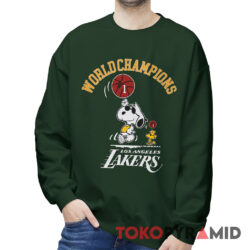 Vintage Los Angeles Lakers Snoopy World Champions T-shirt 3 Vintage Los Angeles Lakers Snoopy World Champions Sweatshirt