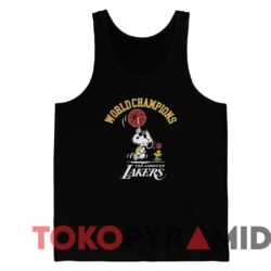 Vintage Los Angeles Lakers Snoopy World Champions T shirt Black Tanktop