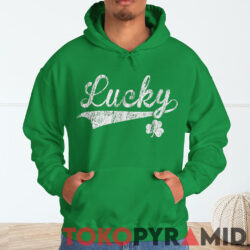 Vintage Lucky Shamrock St Patricks Day Hoodie