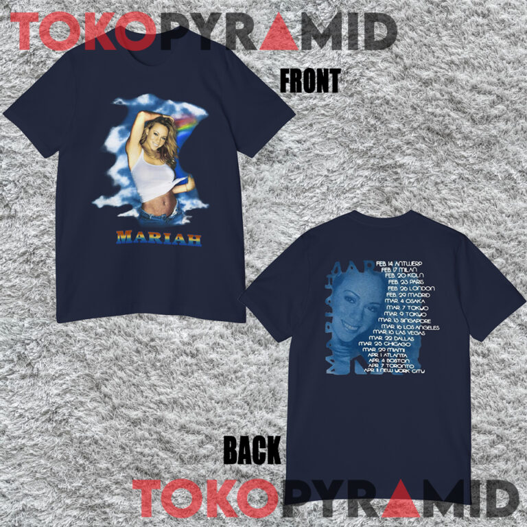 マライアキャリー　ＲＡＩＮＢＯＷ　ＴＯＵＲ　　2000年　Ｔシャツ　サイズ　Ｍ Vintage-Mariah-Carey-Rainbow-