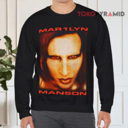Vintage Marilyn Manson Bigger Than Satan Shirt 3 Vintage Marilyn Manson Bigger Than Satan Sweatshirt Front