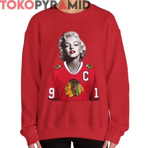 Vintage Marilyn Monroe Chicago Blackhawks Shirt
