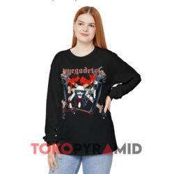 Vintage Megadeth Dave Mustaine 1986 Tour Shirt 3 Vintage Megadeth Dave Mustaine 1986 Tour Black Long sleeved Front