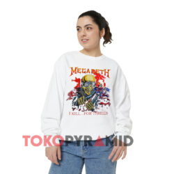 Vintage Megadeth I Kill For Thrills Shirt 3 Vintage Megadeth I Kill For Thrills White Sweatshirt Front
