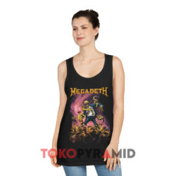 Vintage Megadeth Vic Goes To Hell 1991 Black Tank Top