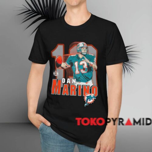 Vintage Miami Dolphins 13 Dan Marino Tee Black T shirt