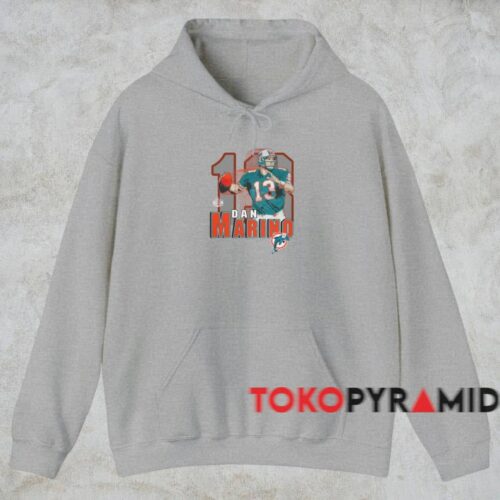 Vintage Miami Dolphins 13 Dan Marino Tee Grey Hoodie
