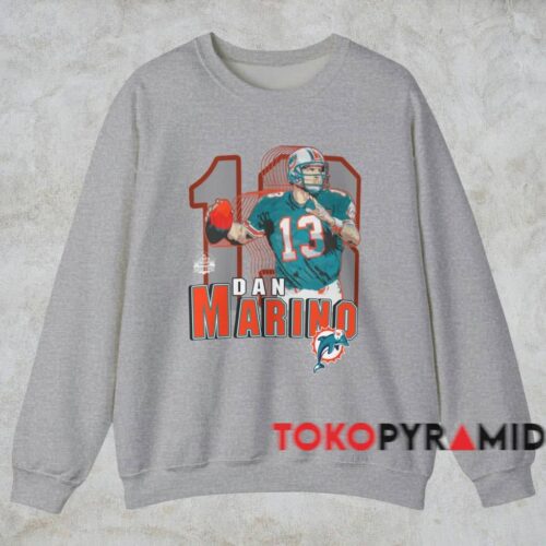Vintage Miami Dolphins 13 Dan Marino Tee Grey Sweatshirt
