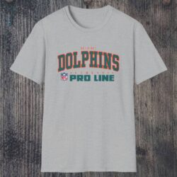 Vintage Miami Dolphins Authentic Pro Line Shirt Grey T shirt