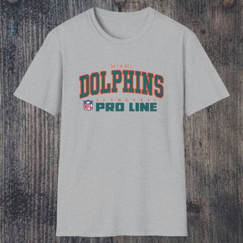 Vintage Miami Dolphins Authentic Pro Line Shirt Grey T shirt