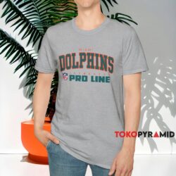 Vintage Miami Dolphins Authentic Pro Line Shirt Grey T shirt