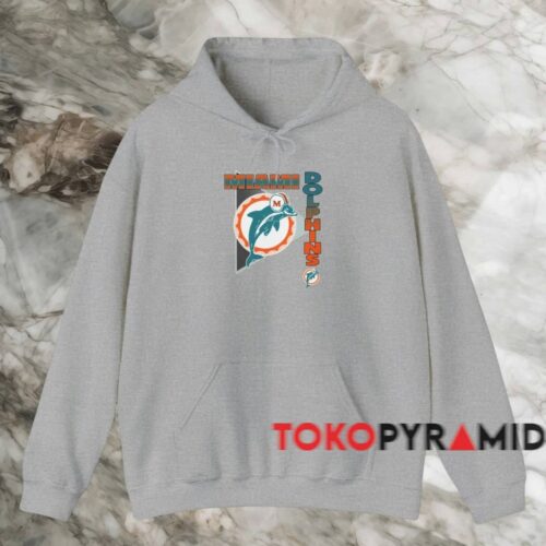 Vintage Miami Dolphins Bold Vertical Logo Shirt Grey Hoodie Vintage Miami Dolphins Bold Vertical Logo Shirt Grey Hoodie