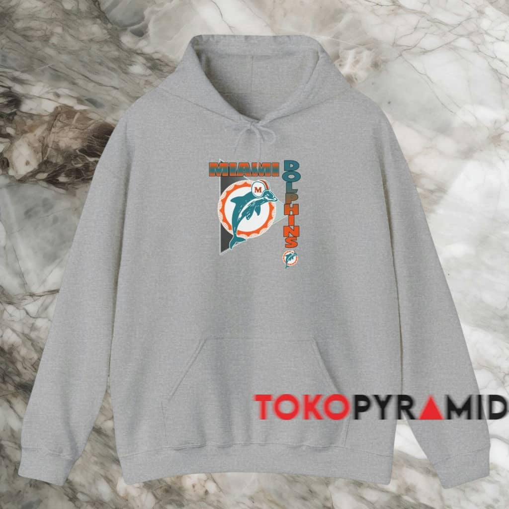 Vintage Miami Dolphins Bold Vertical Logo Shirt Grey Hoodie Vintage Miami Dolphins Bold Vertical Logo Shirt Grey Hoodie