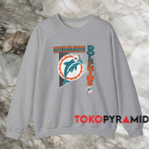 Vintage Miami Dolphins Bold Vertical Logo Shirt Grey Sweatshirt Vintage Miami Dolphins Bold Vertical Logo Shirt Grey Sweatshirt