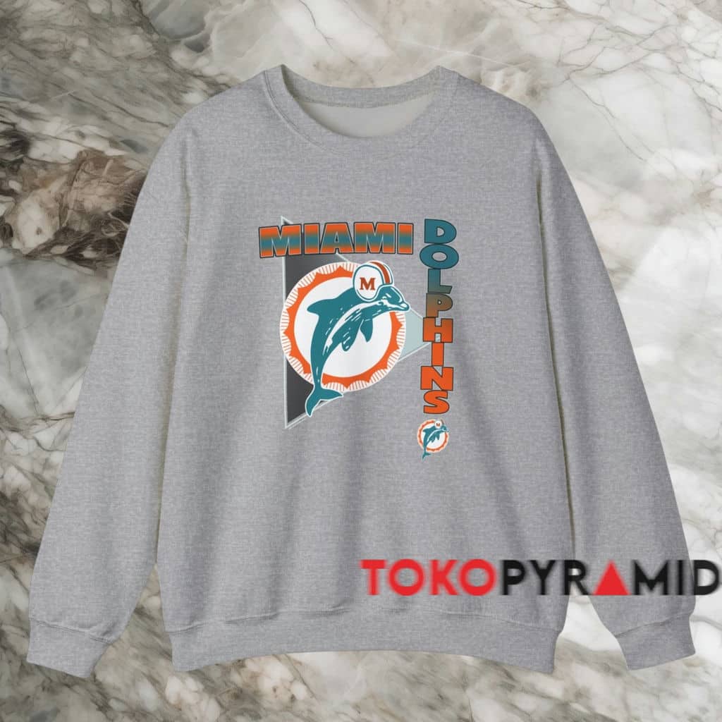 Vintage Miami Dolphins Bold Vertical Logo Shirt Grey Sweatshirt Vintage Miami Dolphins Bold Vertical Logo Shirt Grey Sweatshirt