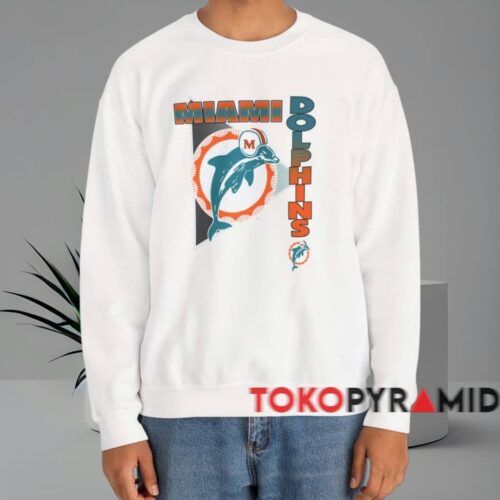 Vintage Miami Dolphins Bold Vertical Logo Shirt White Sweatshirt Vintage Miami Dolphins Bold Vertical Logo Shirt White Sweatshirt