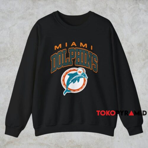 Vintage Miami Dolphins Classic Logo Shirt Black Sweatshirt