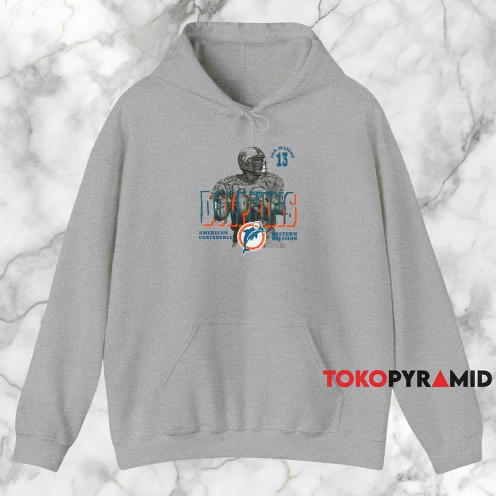 Vintage Miami Dolphins Dan Marino Shirt Grey Hoodie Vintage Miami Dolphins Dan Marino Shirt Grey Hoodie