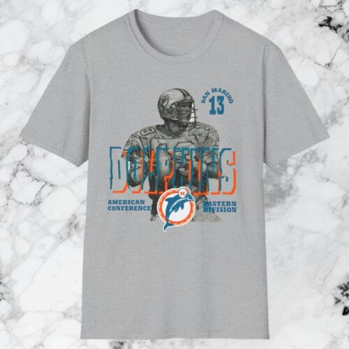 Vintage Miami Dolphins Dan Marino Shirt Grey T shirt Vintage Miami Dolphins Dan Marino Shirt Grey T shirt