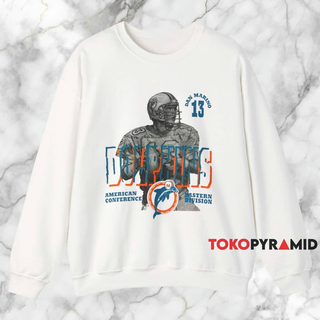 Vintage Miami Dolphins Dan Marino Shirt White Sweatshirt Vintage Miami Dolphins Dan Marino Shirt White Sweatshirt