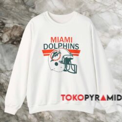 Vintage Miami Dolphins Helmet Graphic Shirt 3 Vintage Miami Dolphins Helmet Graphic Shirt White Sweatshirt