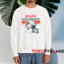 Vintage Miami Dolphins Helmet Graphic Shirt 4 Vintage Miami Dolphins Helmet Graphic Shirt White Sweatshirt