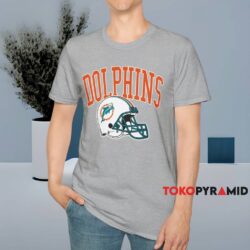 Vintage Miami Dolphins Helmet Shirt Grey T shirt