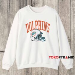 Vintage Miami Dolphins Helmet Shirt White Sweatshirt