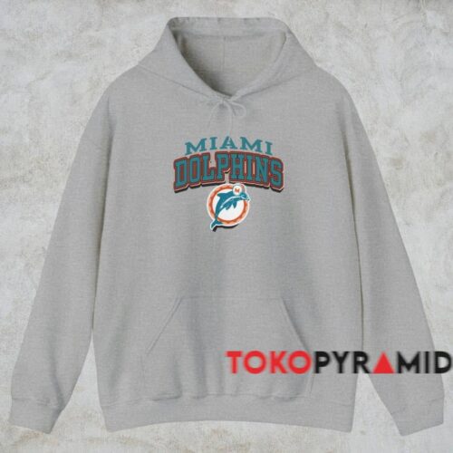 Vintage Miami Dolphins Logo Miami Shirt Grey Hoodie