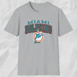 Vintage Miami Dolphins Logo Miami Shirt Grey T shirt