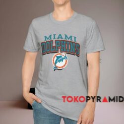 Vintage Miami Dolphins Logo Miami Shirt Grey T shirt
