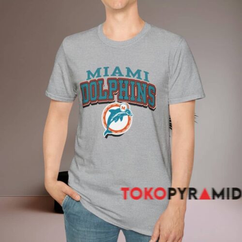 Vintage Miami Dolphins Logo Miami Shirt Grey T shirt