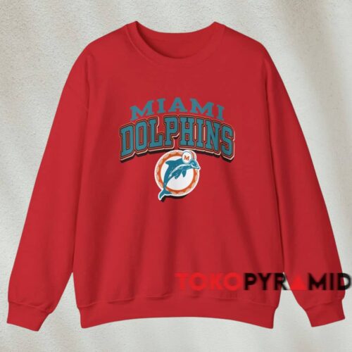 Vintage Miami Dolphins Logo Miami Shirt Red Sweatshirt