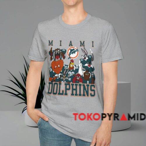 Vintage Miami Dolphins Looney Tunes Shirt Grey T shirt