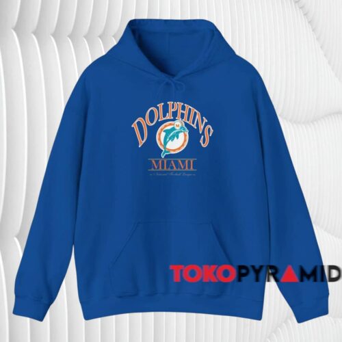 Vintage Miami Dolphins Nfl Football Shirt Blue Hoodie