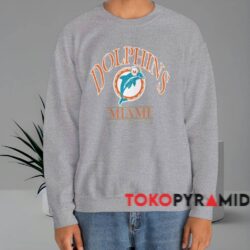 Vintage Miami Dolphins Nfl Football Shirt Grey Sweatshirt