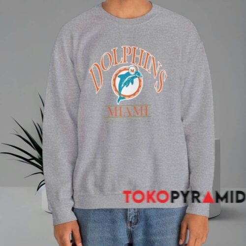 Vintage Miami Dolphins Nfl Football Shirt Grey Sweatshirt