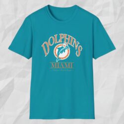 Vintage Miami Dolphins Nfl Football Shirt Tropical Blue T shirt