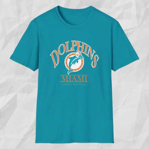 Vintage Miami Dolphins Nfl Football Shirt Tropical Blue T shirt