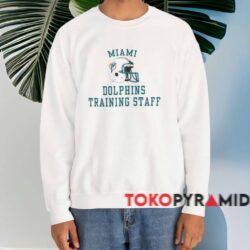 Vintage Miami Dolphins Training Staff Shirt White Sweatshirt